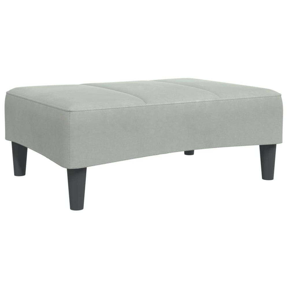 vidaXL Taburet, gri deschis, 77x55x31 cm, catifea