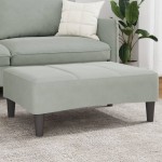 vidaXL Taburet, gri deschis, 77x55x31 cm, catifea vidaXL Taburet, gri deschis, 77x55x31 cm, catifea