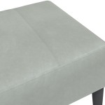 vidaXL Taburet, gri deschis, 77x55x31 cm, catifea vidaXL Taburet, gri deschis, 77x55x31 cm, catifea