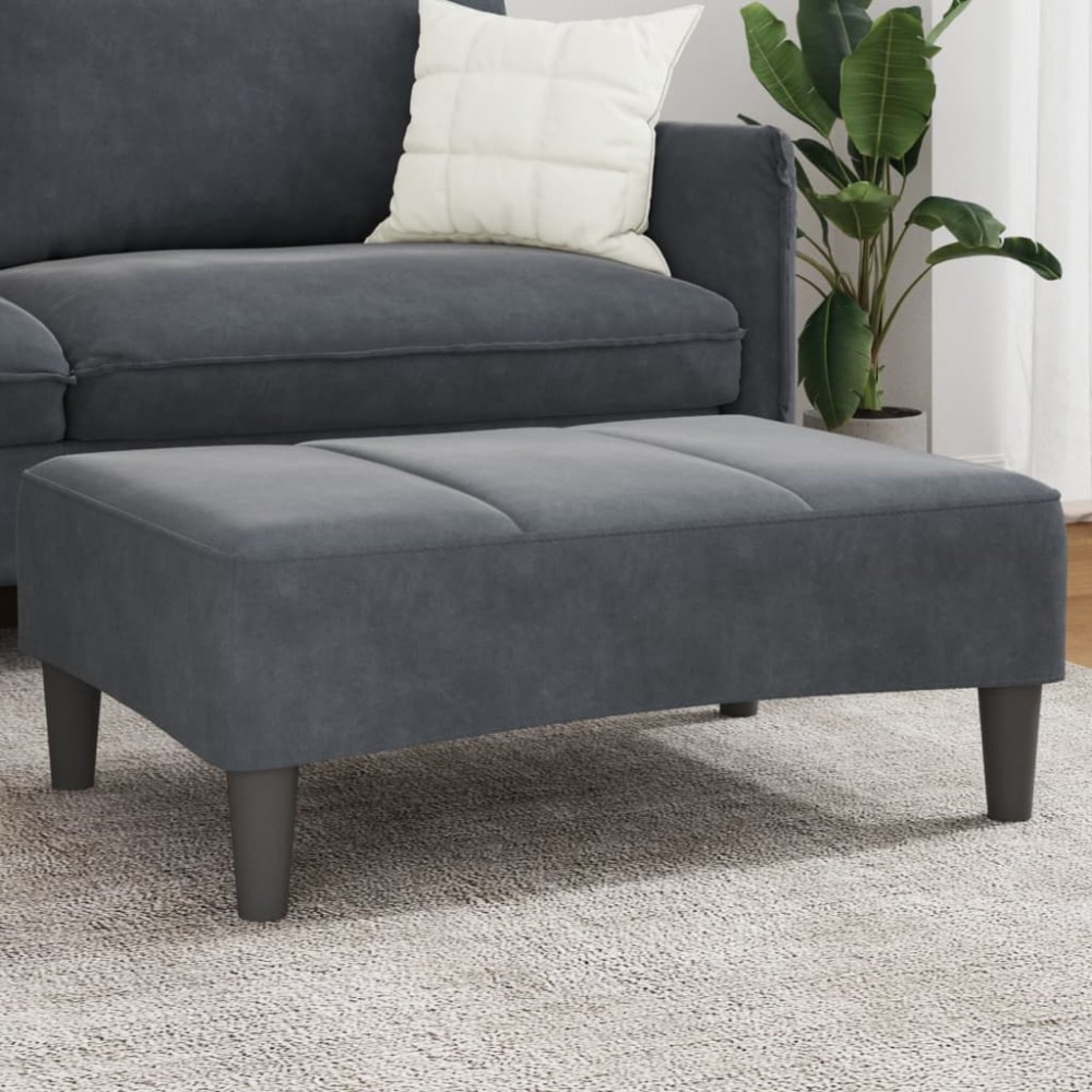 vidaXL Taburet, gri închis, 77x55x31 cm, catifea
