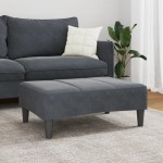 vidaXL Taburet, gri închis, 77x55x31 cm, catifea vidaXL Taburet, gri închis, 77x55x31 cm, catifea