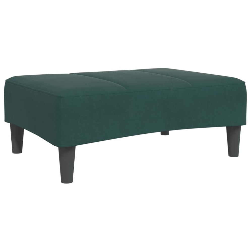 vidaXL Taburet, verde închis, 77x55x31 cm, catifea
