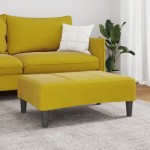 vidaXL Taburet, galben, 77x55x31 cm, catifea vidaXL Taburet, galben, 77x55x31 cm, catifea