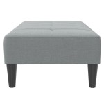 vidaXL Taburet, gri deschis, 77x55x31 cm, material textil vidaXL Taburet, gri deschis, 77x55x31 cm, material textil