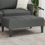 vidaXL Taburet, gri închis, 77x55x31 cm, material textil vidaXL Taburet, gri închis, 77x55x31 cm, material textil