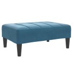 vidaXL Taburet, albastru, 77x55x31 cm, catifea vidaXL Taburet, albastru, 77x55x31 cm, catifea