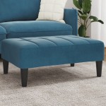 vidaXL Taburet, albastru, 77x55x31 cm, catifea vidaXL Taburet, albastru, 77x55x31 cm, catifea