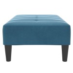vidaXL Taburet, albastru, 77x55x31 cm, catifea vidaXL Taburet, albastru, 77x55x31 cm, catifea