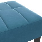 vidaXL Taburet, albastru, 77x55x31 cm, catifea vidaXL Taburet, albastru, 77x55x31 cm, catifea