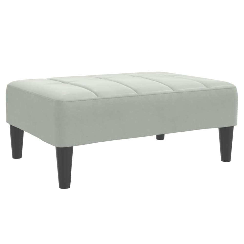 vidaXL Taburet, gri deschis, 77x55x31 cm, catifea