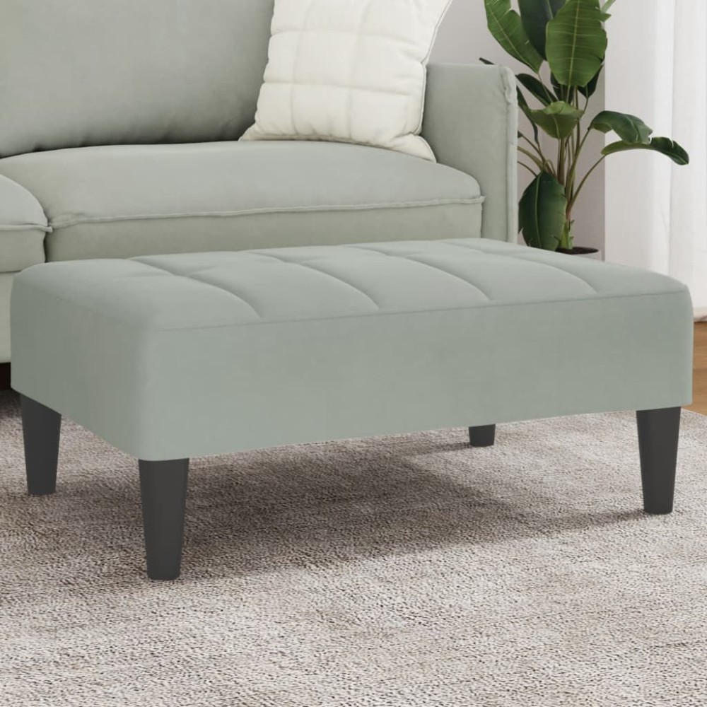 vidaXL Taburet, gri deschis, 77x55x31 cm, catifea