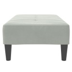 vidaXL Taburet, gri deschis, 77x55x31 cm, catifea vidaXL Taburet, gri deschis, 77x55x31 cm, catifea