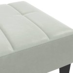 vidaXL Taburet, gri deschis, 77x55x31 cm, catifea vidaXL Taburet, gri deschis, 77x55x31 cm, catifea