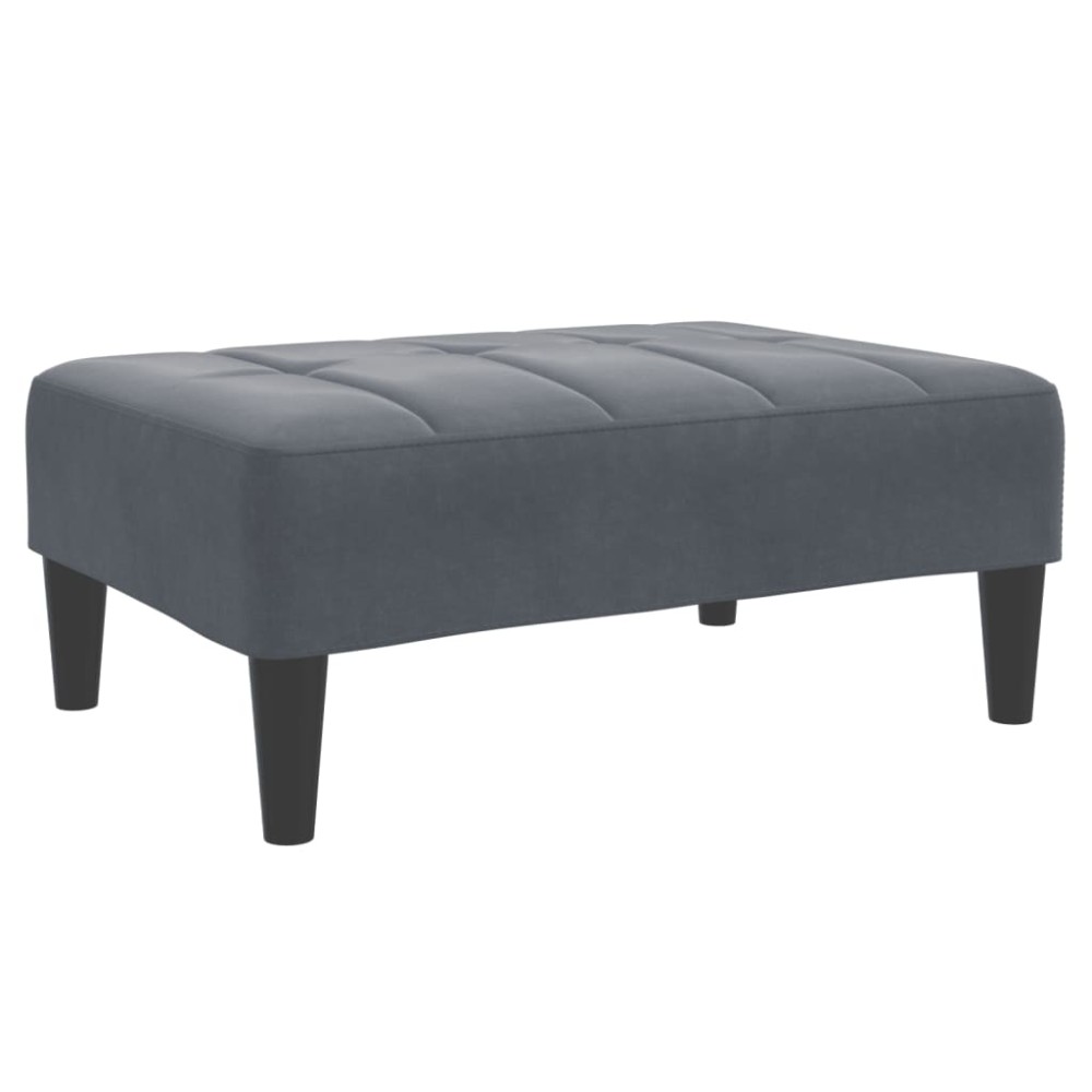 vidaXL Taburet, gri închis, 77x55x31 cm, catifea