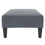 vidaXL Taburet, gri închis, 77x55x31 cm, catifea vidaXL Taburet, gri închis, 77x55x31 cm, catifea