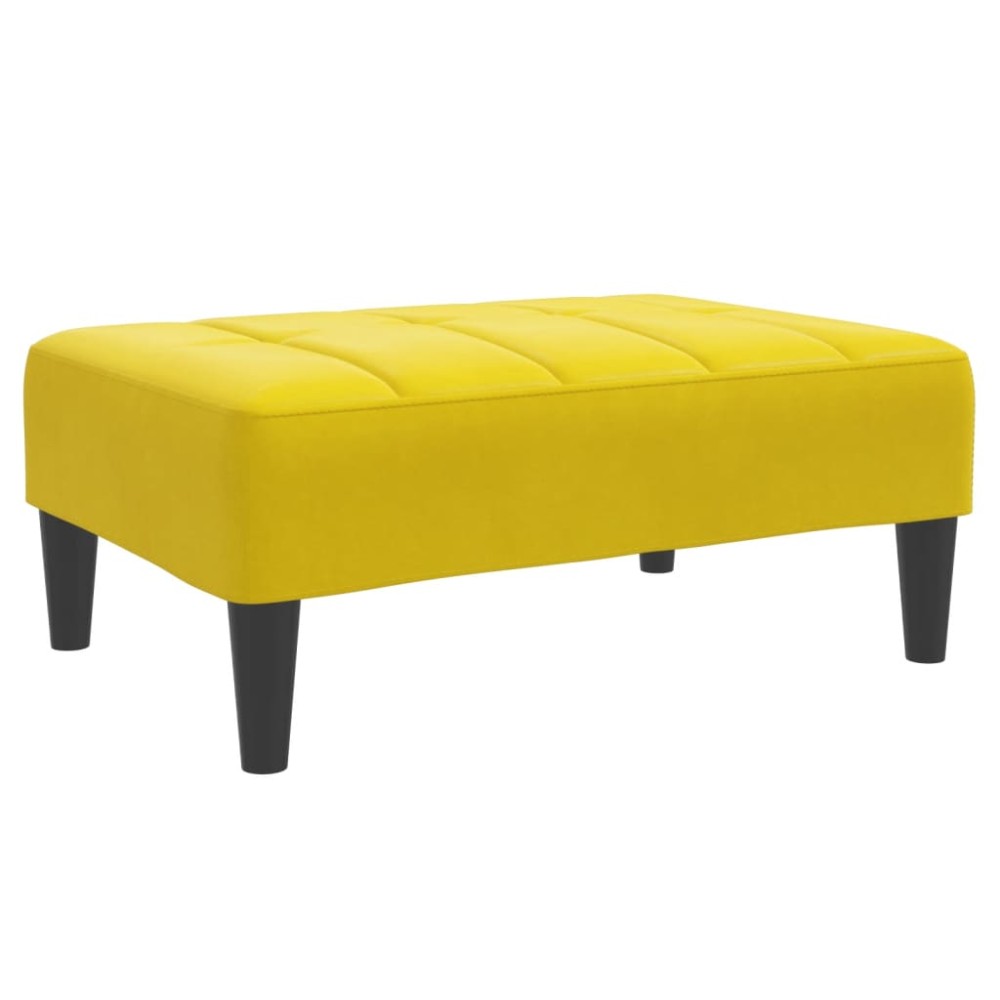 vidaXL Taburet, galben, 77x55x31 cm, catifea