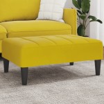 vidaXL Taburet, galben, 77x55x31 cm, catifea vidaXL Taburet, galben, 77x55x31 cm, catifea