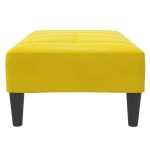 vidaXL Taburet, galben, 77x55x31 cm, catifea vidaXL Taburet, galben, 77x55x31 cm, catifea