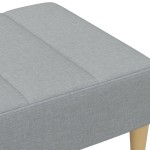 vidaXL Taburet, gri deschis, 77x55x31 cm, material textil vidaXL Taburet, gri deschis, 77x55x31 cm, material textil