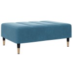 vidaXL Taburet, albastru, 77x55x31 cm, catifea vidaXL Taburet, albastru, 77x55x31 cm, catifea