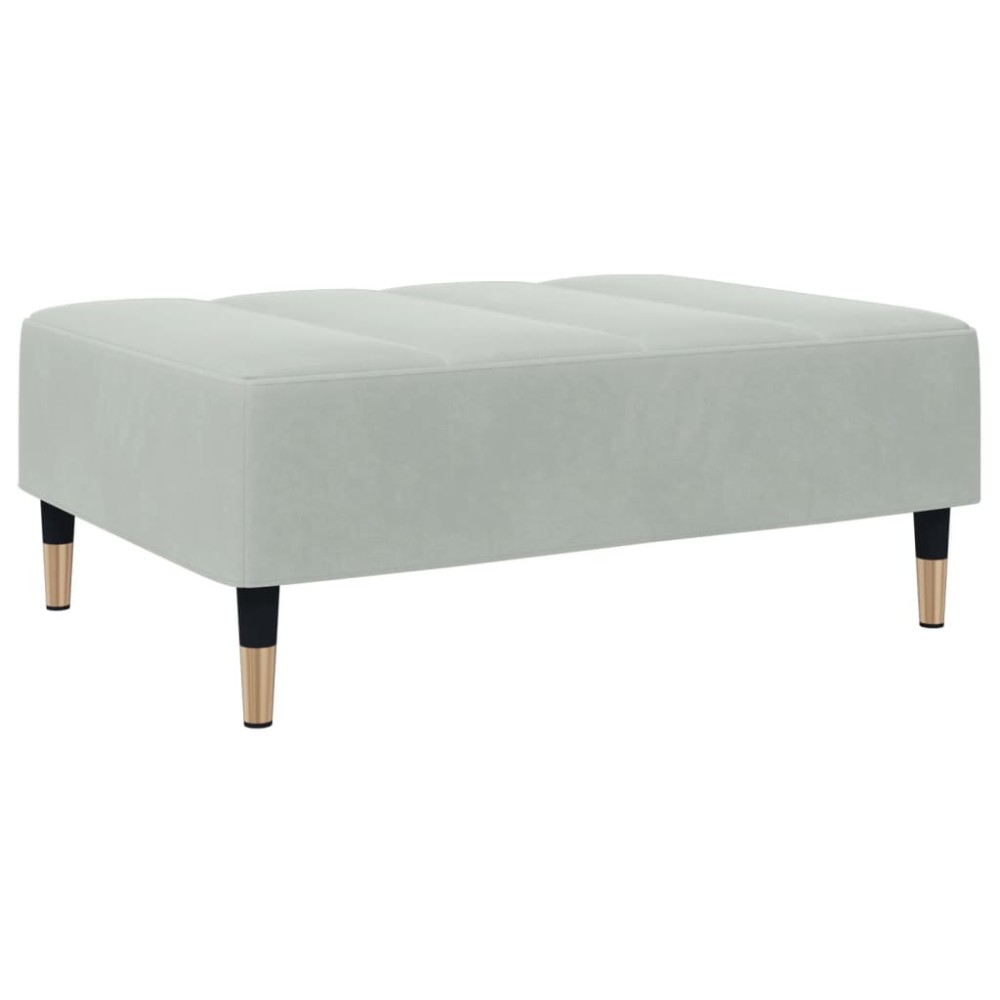 vidaXL Taburet, gri deschis, 77x55x31 cm, catifea