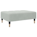 vidaXL Taburet, gri deschis, 77x55x31 cm, catifea vidaXL Taburet, gri deschis, 77x55x31 cm, catifea