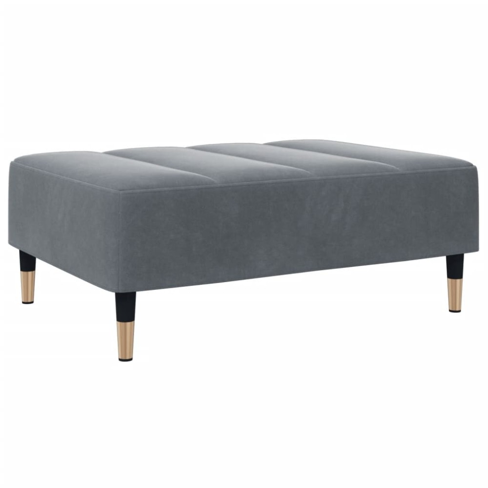 vidaXL Taburet, gri închis, 77x55x31 cm, catifea