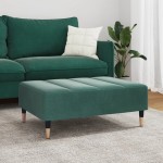 vidaXL Taburet, verde închis, 77x55x31 cm, catifea vidaXL Taburet, verde închis, 77x55x31 cm, catifea