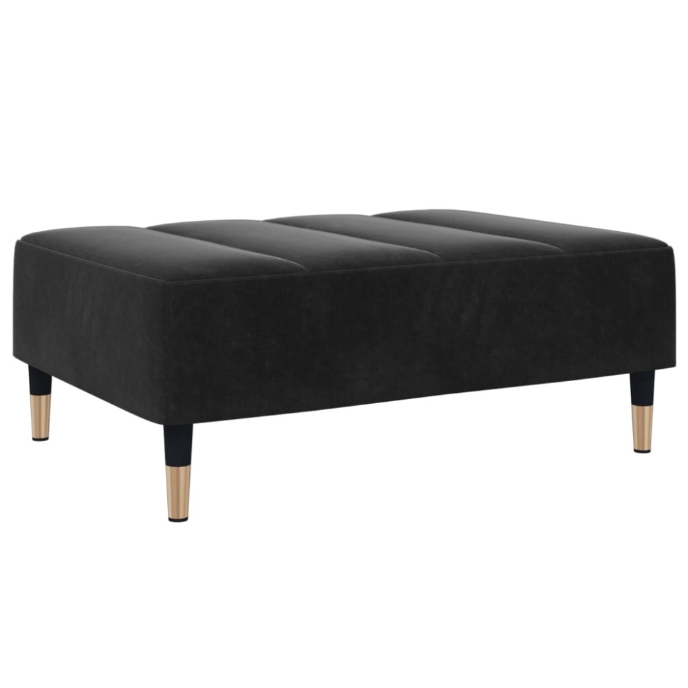 vidaXL Taburet, negru, 77x55x31 cm, catifea