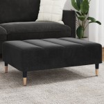 vidaXL Taburet, negru, 77x55x31 cm, catifea vidaXL Taburet, negru, 77x55x31 cm, catifea