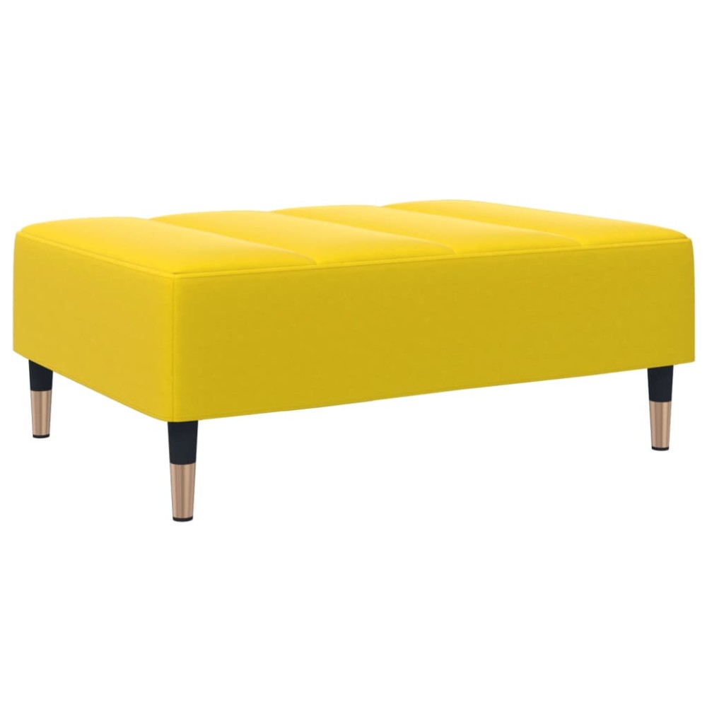 vidaXL Taburet, galben, 77x55x31 cm, catifea