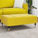 vidaXL Taburet, galben, 77x55x31 cm, catifea vidaXL Taburet, galben, 77x55x31 cm, catifea