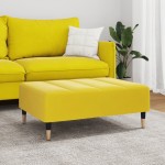 vidaXL Taburet, galben, 77x55x31 cm, catifea vidaXL Taburet, galben, 77x55x31 cm, catifea