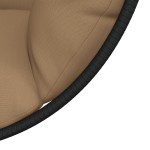 vidaXL Scaun suspendat tip ou, cu suport, taupe, ratan și oțel vidaXL Scaun suspendat tip ou, cu suport, taupe, ratan și oțel