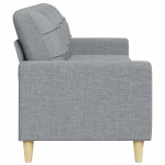 vidaXL Canapea cu 3 locuri, gri deschis, 210 cm, material textil