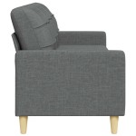 vidaXL Canapea cu 3 locuri, gri închis, 210 cm, material textil vidaXL Canapea cu 3 locuri, gri închis, 210 cm, material textil