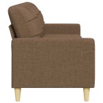 vidaXL Canapea cu 3 locuri, maro, 210 cm, material textil vidaXL Canapea cu 3 locuri, maro, 210 cm, material textil