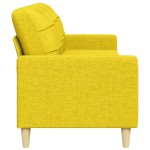 vidaXL Canapea cu 3 locuri, galben deschis, 210 cm, material textil vidaXL Canapea cu 3 locuri, galben deschis, 210 cm, material textil