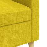 vidaXL Canapea cu 3 locuri, galben deschis, 210 cm, material textil vidaXL Canapea cu 3 locuri, galben deschis, 210 cm, material textil