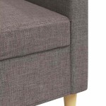 vidaXL Canapea cu 3 locuri, taupe, 210 cm, material textil