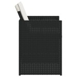 vidaXL Scaune de grădină cu perne, 4 buc., negru, poliratan vidaXL Scaune de grădină cu perne, 4 buc., negru, poliratan