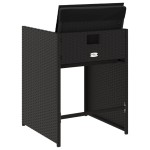 vidaXL Scaune de grădină cu perne, 4 buc., negru, poliratan vidaXL Scaune de grădină cu perne, 4 buc., negru, poliratan