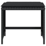 vidaXL Scaune de grădină cu perne, 4 buc. negru 40x40x35 cm poliratan vidaXL Scaune de grădină cu perne, 4 buc. negru 40x40x35 cm poliratan