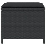 vidaXL Scaune de grădină cu perne, 4 buc. negru 40x40x35 cm poliratan vidaXL Scaune de grădină cu perne, 4 buc. negru 40x40x35 cm poliratan