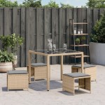 vidaXL Scaune de grădină cu perne 4 buc. mix bej 40x40x35 cm poliratan vidaXL Scaune de grădină cu perne 4 buc. mix bej 40x40x35 cm poliratan