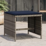 vidaXL Scaune de grădină cu perne, 4 buc., gri, 40x40x35 cm, poliratan vidaXL Scaune de grădină cu perne, 4 buc., gri, 40x40x35 cm, poliratan