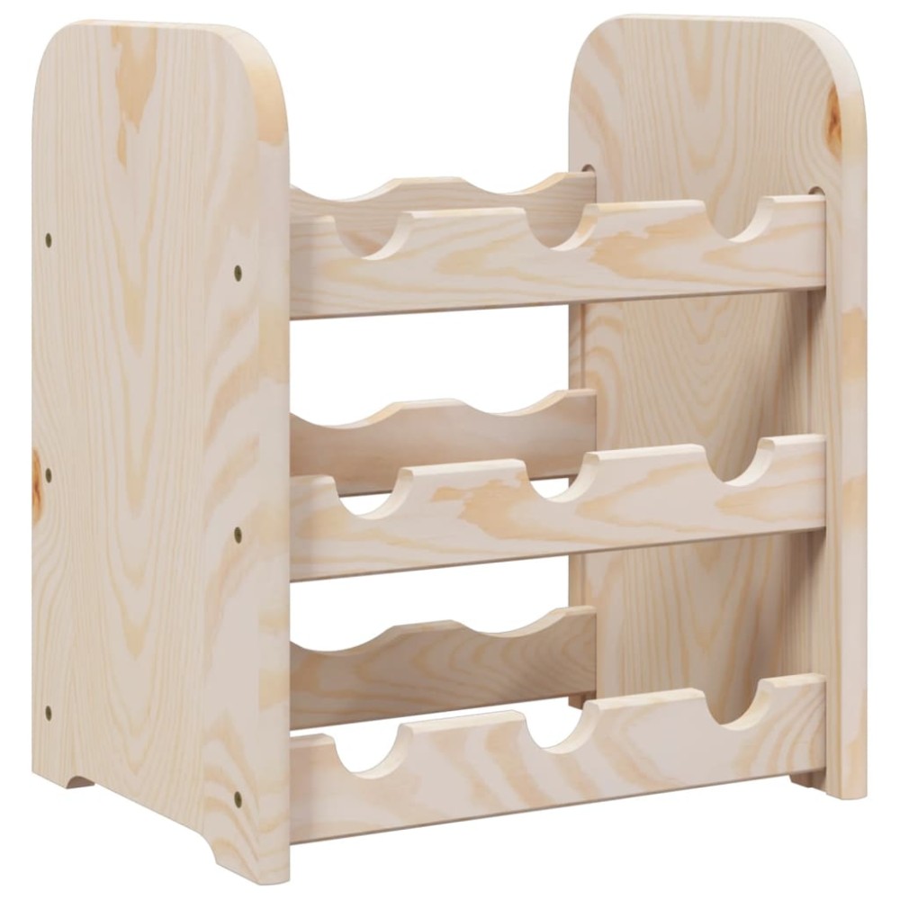 vidaXL Suport de vinuri, 33x25x37 cm, lemn masiv de pin