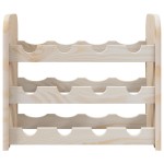vidaXL Suport de vinuri, 43x25x37 cm, lemn masiv de pin