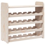 vidaXL Suport de vinuri cu raft superior, 67,5x25x60cm, lemn masiv pin vidaXL Suport de vinuri cu raft superior, 67,5x25x60cm, lemn masiv pin