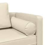 vidaXL Fotoliu șezlong cu perne, crem, piele ecologică vidaXL Fotoliu șezlong cu perne, crem, piele ecologică